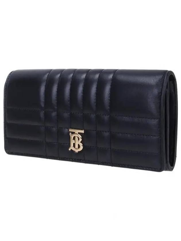 Lola Continental Quilted Leather Long Wallet Black - BURBERRY - BALAAN 3