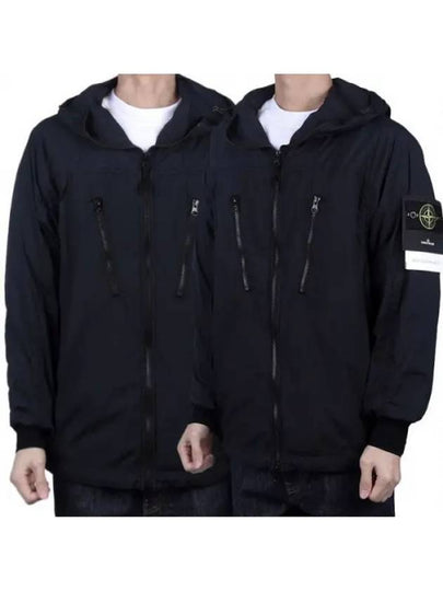 Skin Touch Nylon TC Hooded Jacket Black - STONE ISLAND - BALAAN 2