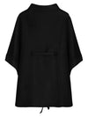 Salzburg Cashmere Cape Black - LORO PIANA - BALAAN.