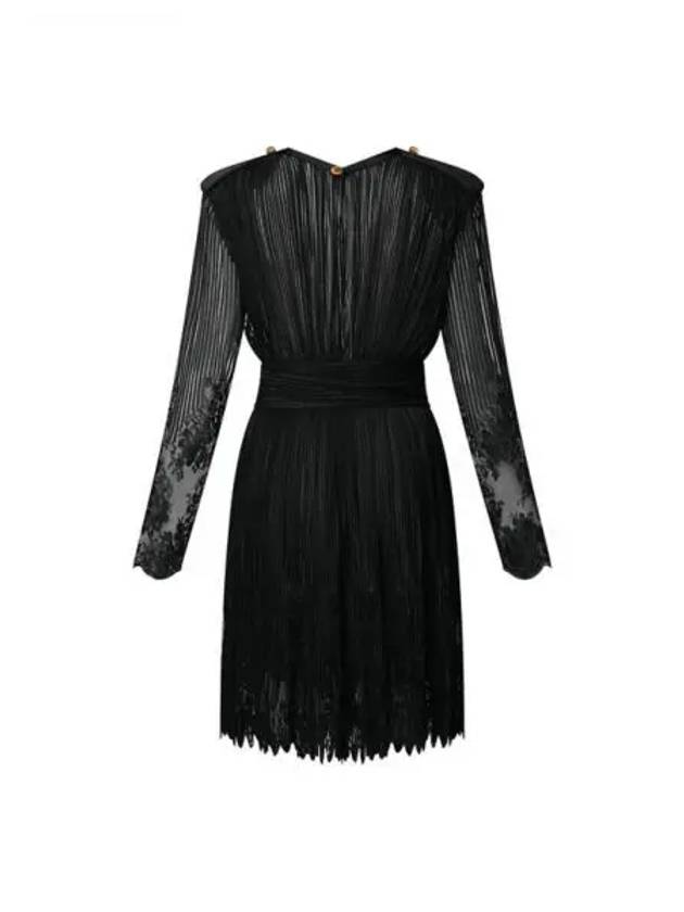 Sheer Striped Floral Lace Dress 1AAWYC - LOUIS VUITTON - BALAAN 1