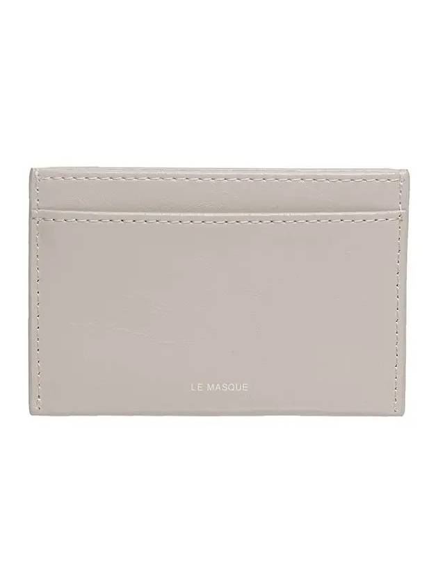 Saddle Slim Mini Transportation Card Wallet Warm Gray - LE MASQUE - BALAAN 6