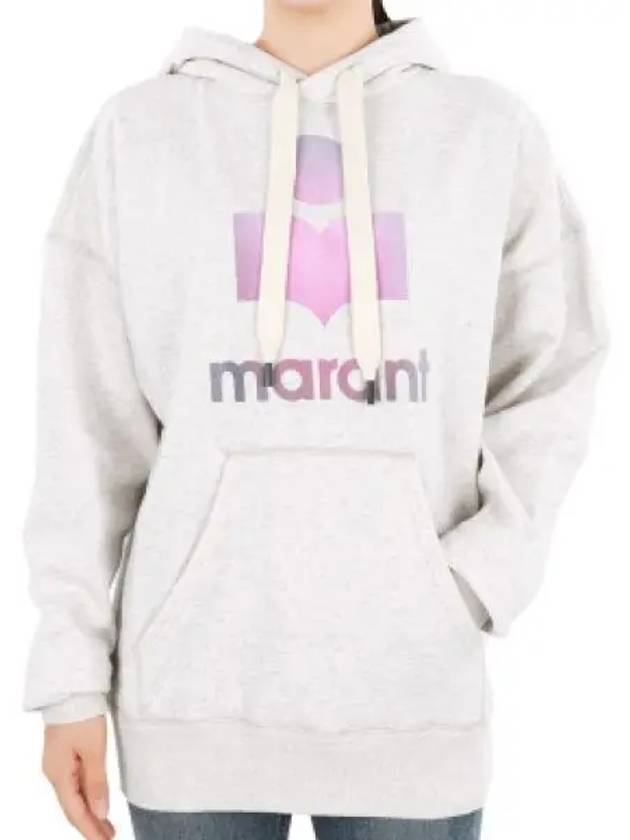 Mansel Big Logo Print Hoodie Ecru - ISABEL MARANT - BALAAN 2