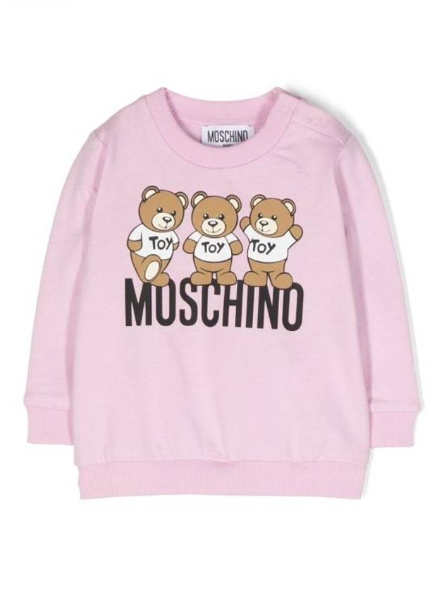 23FW Toddler Sweatshirt MSF04Q LCA6051684 BPG - MOSCHINO - BALAAN 1