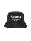 Graffiti Logo Bucket Hat Black - ALEXANDER MCQUEEN - BALAAN.