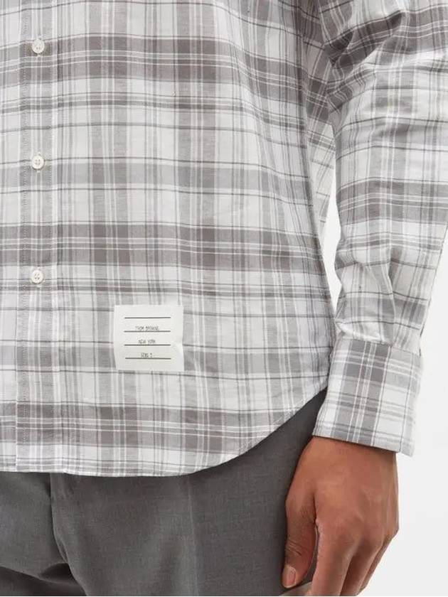 RWB Armband Plaid Long Sleeve Shirt Grey - THOM BROWNE - BALAAN 5