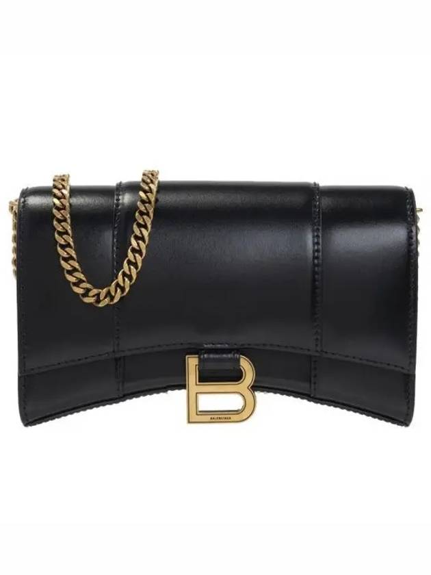 Hourglass Chain Mini Calfskin Cross Bag Black - BALENCIAGA - BALAAN 2