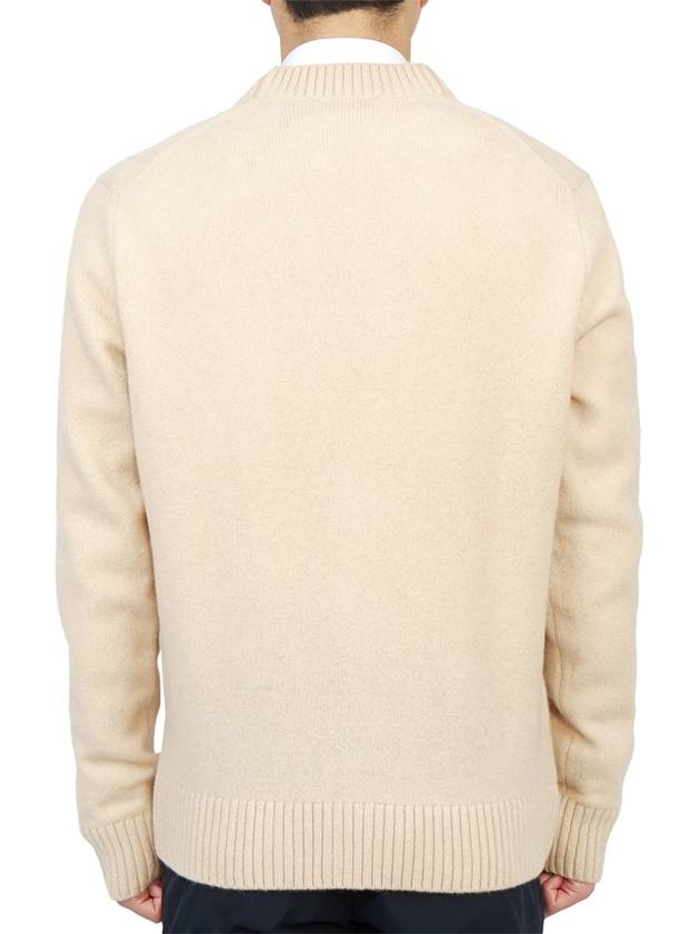 Baby Fox Patch Cosy Cardigan Beige - MAISON KITSUNE - BALAAN 5