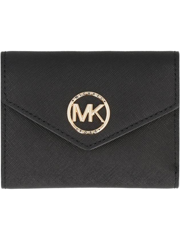 Carmen Medium Saffiano Leather Tri-Fold Half Wallet Black - MICHAEL KORS - BALAAN 3