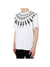 Multi Thunder Printing Short Sleeve T-Shirt White - NEIL BARRETT - BALAAN 2