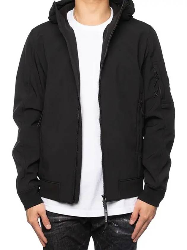 Lens Wappen Patch Zip Up Hoodie Black - CP COMPANY - BALAAN 3