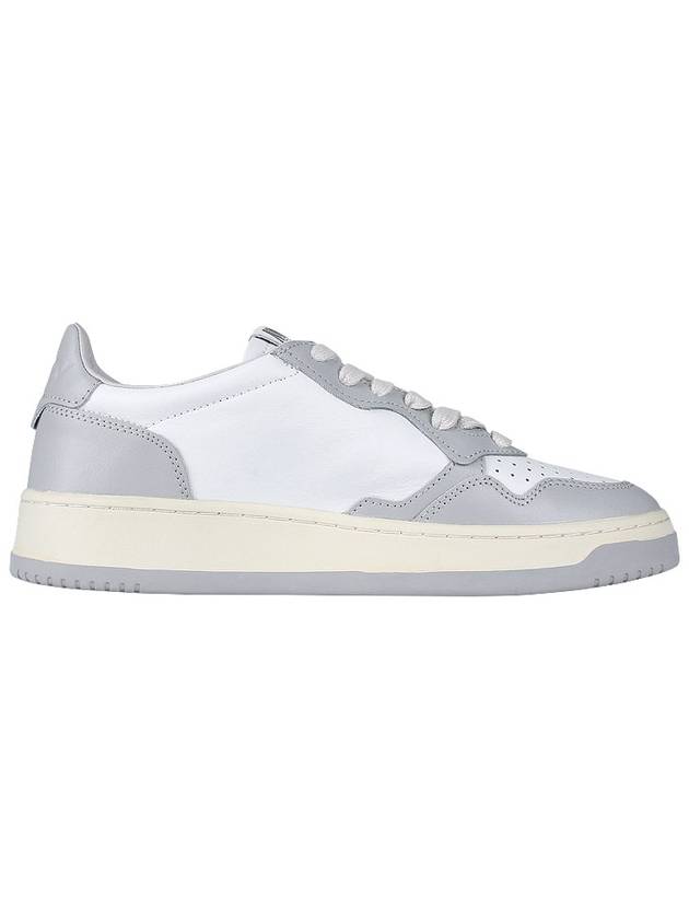 Men's Medalist Low Leather Sneakers Grey White - AUTRY - BALAAN 5