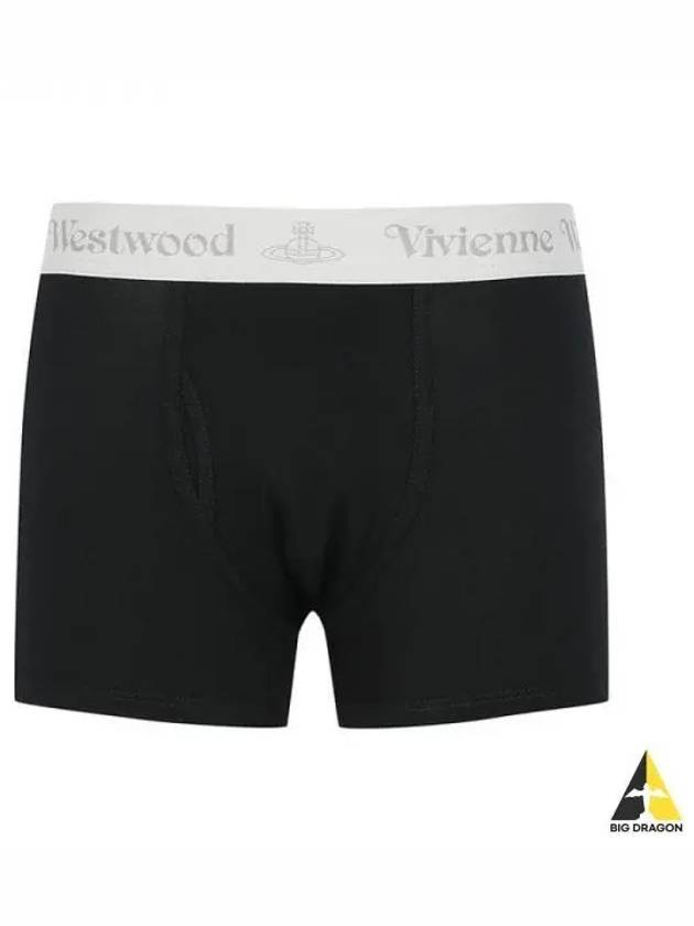 Branded Boxer Draws Two Pack Black 81060006 J002Y - VIVIENNE WESTWOOD - BALAAN 1