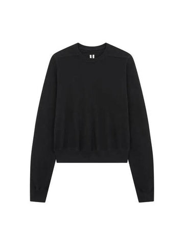 MEN Soft Cotton Crew Neck Sweatshirt Black 271026 - RICK OWENS - BALAAN 1