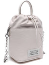 5AC Number Logo Texture Leather Bucket Bag Ivory - MAISON MARGIELA - BALAAN 4