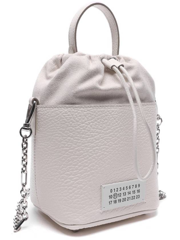 5AC Number Logo Texture Leather Bucket Bag Ivory - MAISON MARGIELA - BALAAN 4