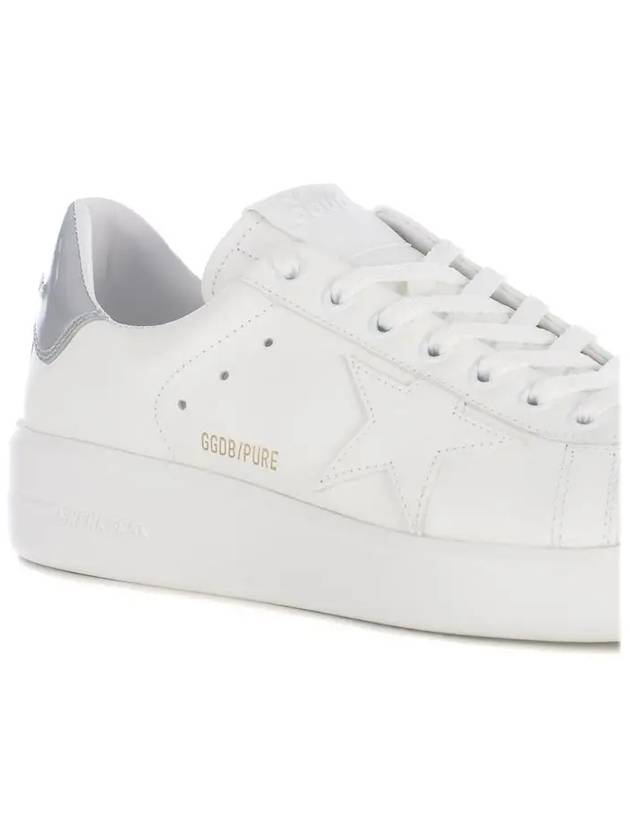 Men's Pure Star Silver Heel Low Top Sneakers White - GOLDEN GOOSE - BALAAN 5