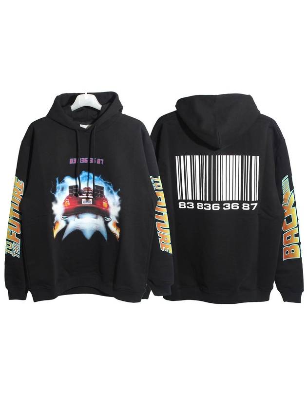 Back To The Future Print Hoodie Black - VETEMENTS - BALAAN 2