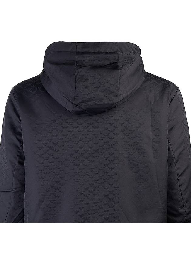 All-Over Jacquard Hooded Jacket Black - EMPORIO ARMANI - BALAAN 6