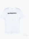 Logo Print Cotton Short Sleeve T-Shirt White - BURBERRY - BALAAN 2