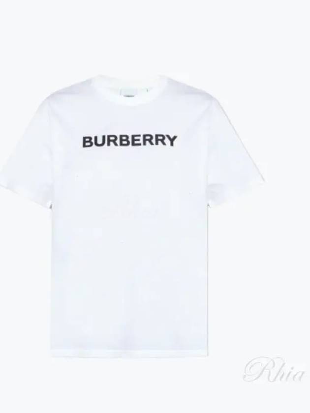 Logo Print Cotton Short Sleeve T-Shirt White - BURBERRY - BALAAN 2