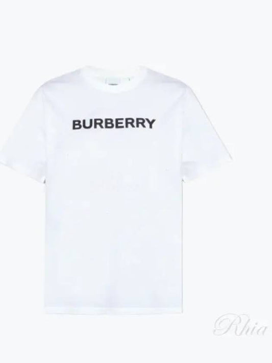 Logo Print Cotton Short Sleeve T-Shirt White - BURBERRY - BALAAN 2