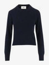 Heart Logo Cashmere Knit Top Navy - AMI - BALAAN 2