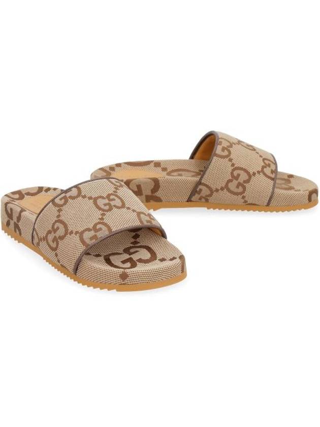 Maxi GG Canvas Slide Sandals Beige - GUCCI - BALAAN 4