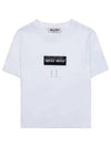 Embroidered Logo Short Sleeve T-Shirt White - MIU MIU - BALAAN 2