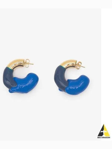 Small rubber rise double earrings Gold Boutique Blue Dark CACCWJEW030MET0077573 - SUNNEI - BALAAN 1