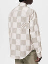 1AFJDA Damier Long Sleeve Classic Cotton Shirt - LOUIS VUITTON - BALAAN 3