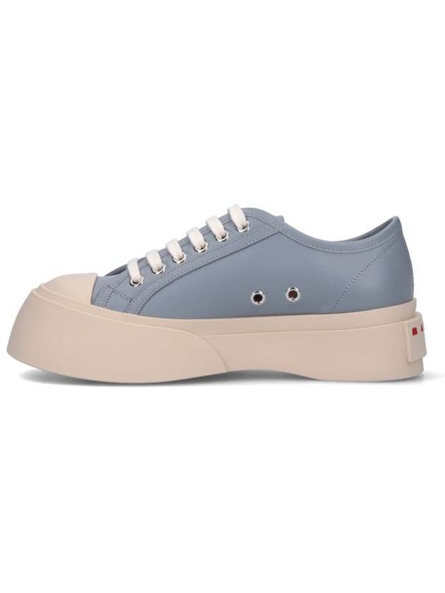 Pablo leather lace-up low-top sneakers gray - MARNI - BALAAN 4