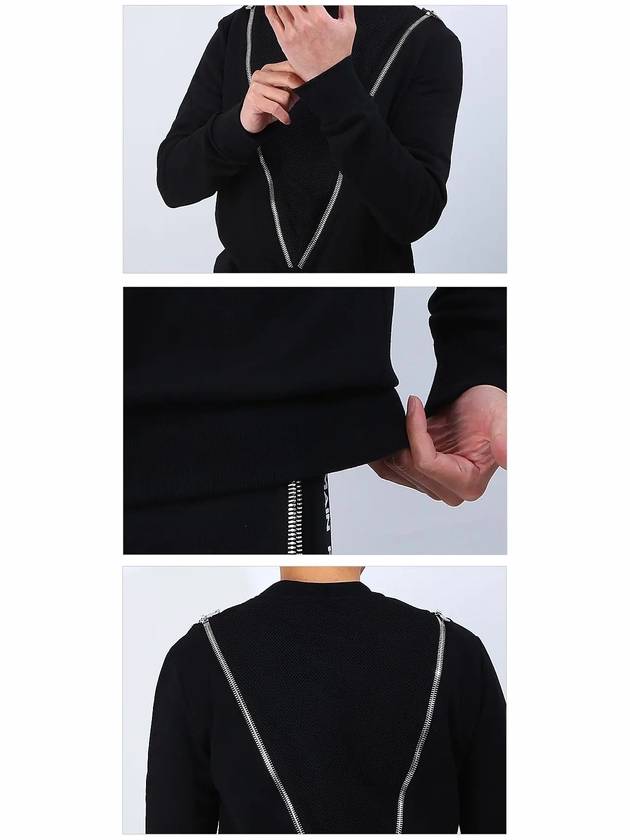 Zipper Knit Top Black - BALMAIN - BALAAN 6