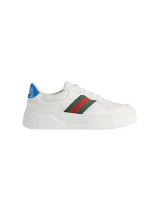 Web Detail Blue Tab Low Top Sneakers White - GUCCI - BALAAN 2