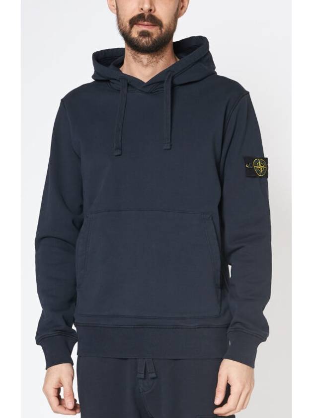 Logo Patch Dark Navy Hoodie 741564151 V0020 - STONE ISLAND - BALAAN 4