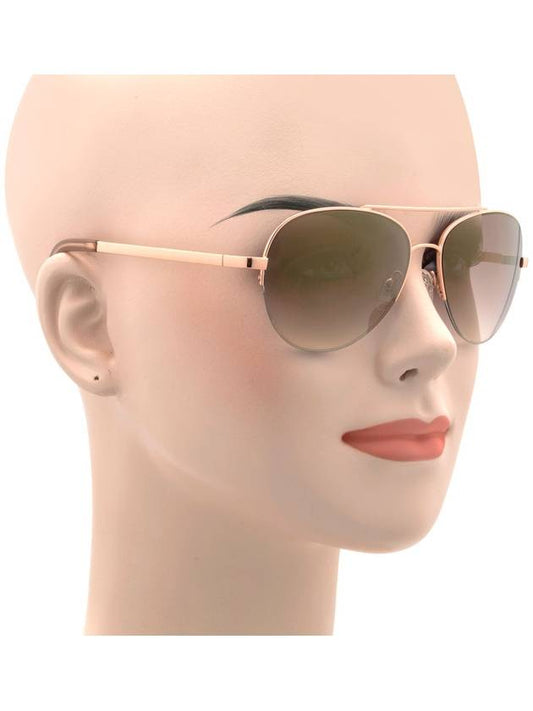 Women's Acetate Rose Gold Brown Aviator Style Sunglasses - OSCAR DE LA RENTA - BALAAN 2