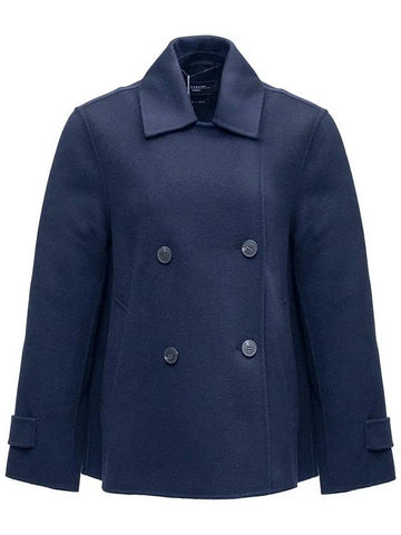 Usuale Virgin Wool Coat Navy USUALE 045 - MAX MARA - BALAAN 1