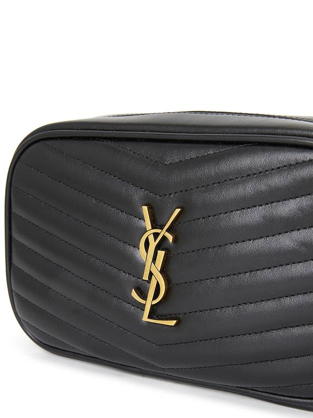 Lou Small Leather Cross Bag Black - SAINT LAURENT - BALAAN 8