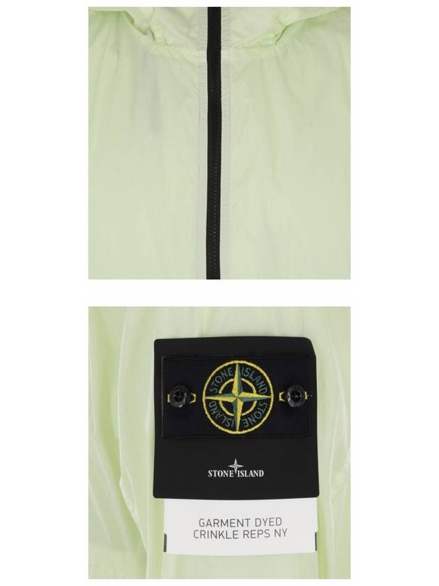 Men's Wappen Patch Nylon Hooded Jacket Light Green - STONE ISLAND - BALAAN 6