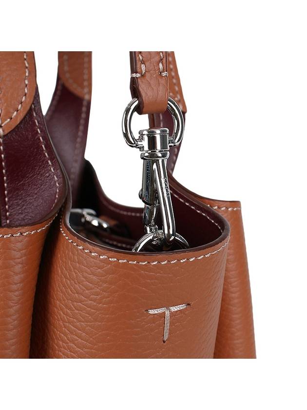 Micro Leather Tote Bag Brown - TOD'S - BALAAN 9