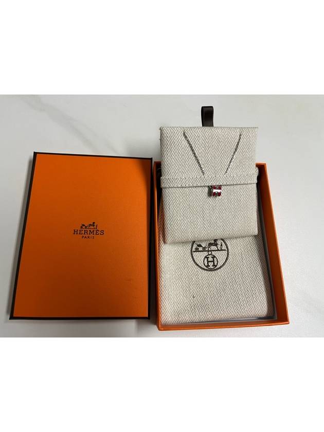 Mini Pop H Pendant Necklace Silver - HERMES - BALAAN 3