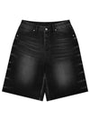 Domingo washed Bermuda denim shorts black - MOO - BALAAN 2