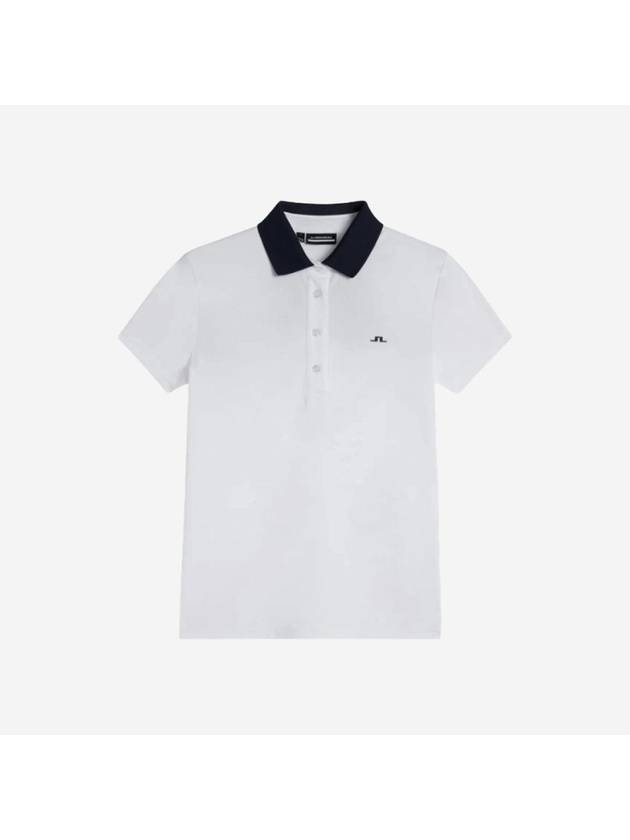 Women's Cassie Short Sleeve Polo Shirt White - J.LINDEBERG - BALAAN 2