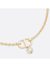 CD Pearl Necklace Gold - DIOR - BALAAN.