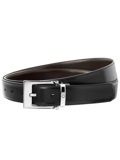 Reversible Leather Belt Black Brown - MONTBLANC - BALAAN 2