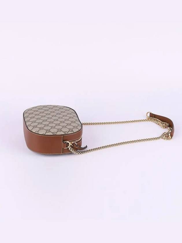 GG Supreme Chain Mini Cross Bag Beige - GUCCI - BALAAN 5