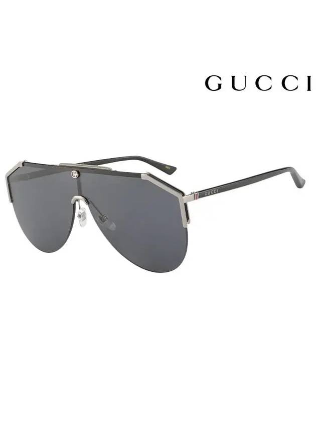 Eyewear Aviator Grey Lens Ruthenium Sunglasses Black - GUCCI - BALAAN 2