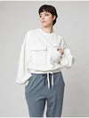 AW32TL04 Flap pocket sweatshirtoffwhite - ATHPLATFORM - BALAAN 2