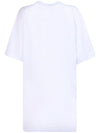 Milano Brushed Logo Short Sleeve Short Dress White - MSGM - BALAAN 3