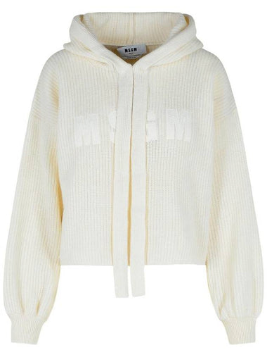 Msgm Cream Wool Blend Sweater - MSGM - BALAAN 1