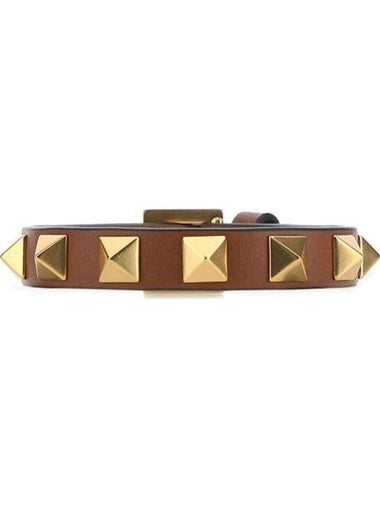 Garabani Leather Bracelet Brown - VALENTINO - BALAAN 1